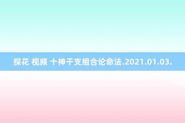 探花 视频 十神干支组合论命法.2021.01.03.