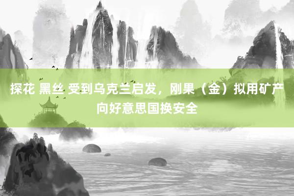 探花 黑丝 受到乌克兰启发，刚果（金）拟用矿产向好意思国换安全