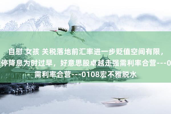 自慰 女孩 关税落地前汇率进一步贬值空间有限，欧洲央行商酌暂停降息为时过早，好意思股卓越走强需利率合营---0108宏不雅脱水