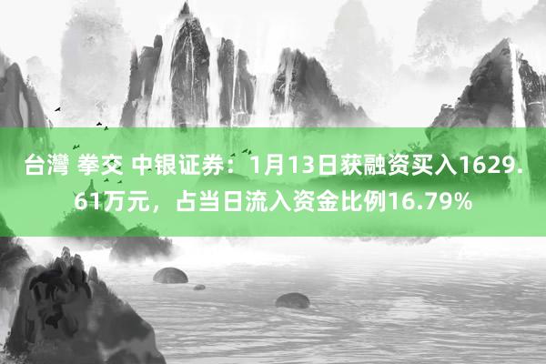 台灣 拳交 中银证券：1月13日获融资买入1629.61万元，占当日流入资金比例16.79%
