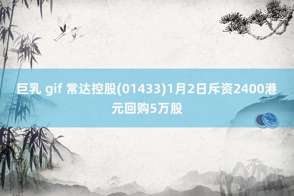 巨乳 gif 常达控股(01433)1月2日斥资2400港元回购5万股