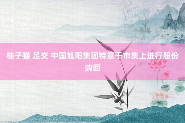 柚子猫 足交 中国旭阳集团特意于市集上进行股份购回
