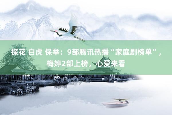 探花 白虎 保举：9部腾讯热播“家庭剧榜单”，梅婷2部上榜，心爱来看