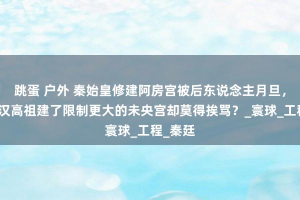 跳蛋 户外 秦始皇修建阿房宫被后东说念主月旦，为什么汉高祖建了限制更大的未央宫却莫得挨骂？_寰球_工程_秦廷