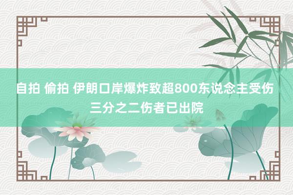 自拍 偷拍 伊朗口岸爆炸致超800东说念主受伤 三分之二伤者已出院